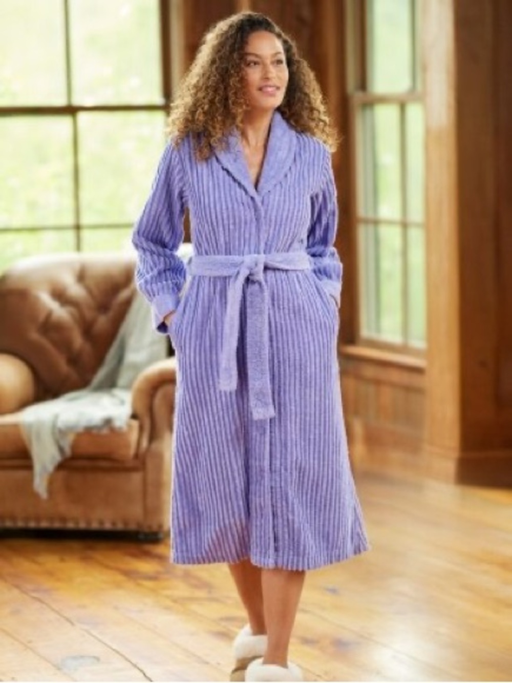 Vermont Country Store Lilac Purple Robe Chenille Womens size 2X